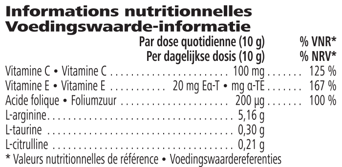 Voedingswaarden Herbalife Niteworks – Nachtelijke Hartondersteuning (360g)